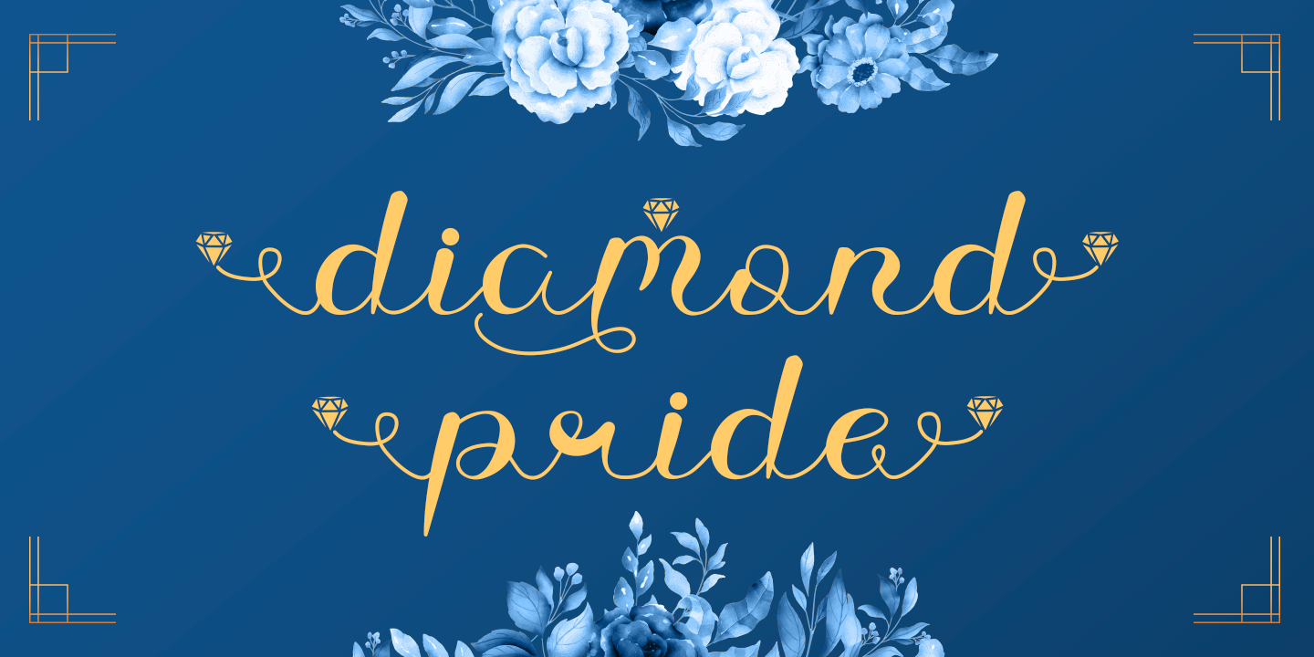 Przykład czcionki Diamond Pride